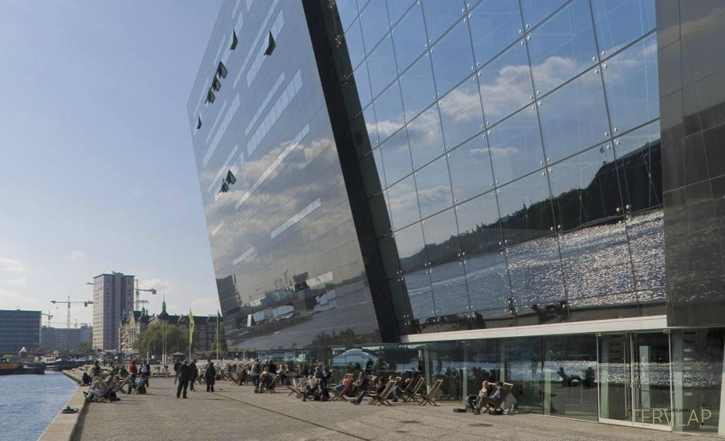 Black Diamond – Királyi Könyvtár gabbró homlokzata, Koppenhága (Det Kongelinge Bibliotek)